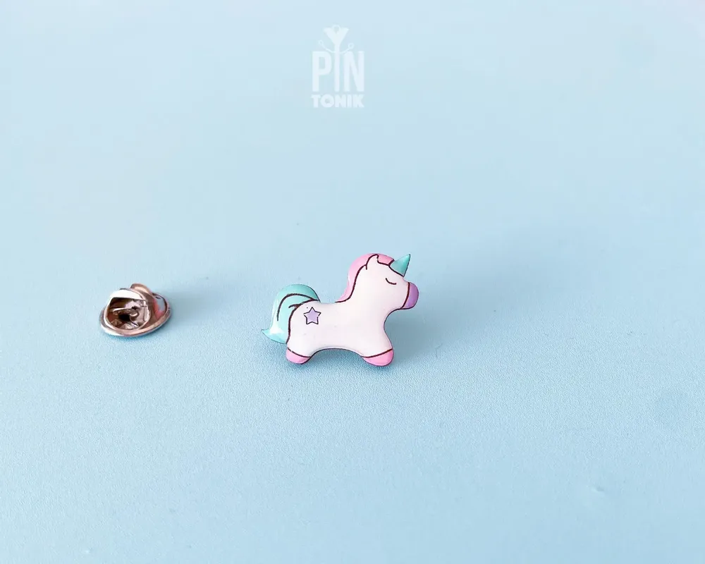 Bijoux - Broche Licorne en Bois - Bijou Fantaisie Magique - Broche Pastel Conte de Fées pour Sac Ita - PINTONIK