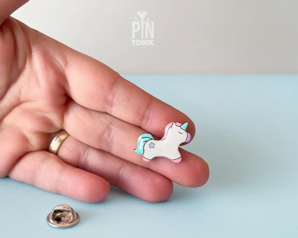 Bijoux - Broche Licorne en Bois - Bijou Fantaisie Magique - Broche Pastel Conte de Fées pour Sac Ita - PINTONIK