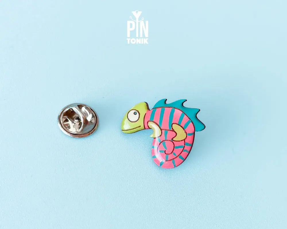Jewelry - Chameleon Pin - Gecko Lizard Button Accessories - Animal Cosplay Brooch - PINTONIK
