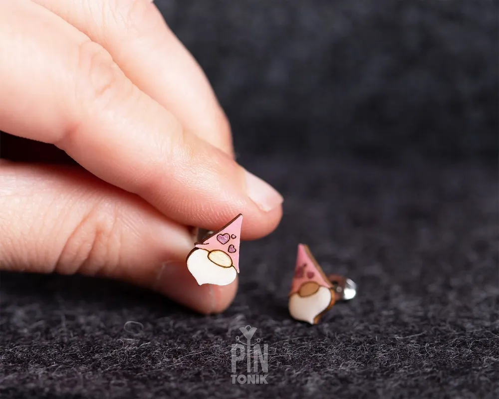 Jewelry - Valentine Gnome Earrings - Love Earrings - Funny Gifts for Anniversary, Teenage Girl or Bestfriend - PINTONIK