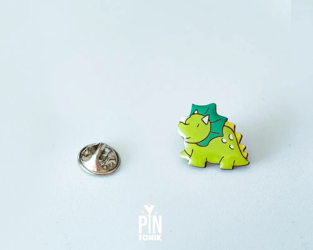 Jewelry - Triceratops Pin - Dinosaur Paleontology Gifts - Fun Animal Brooch - PINTONIK