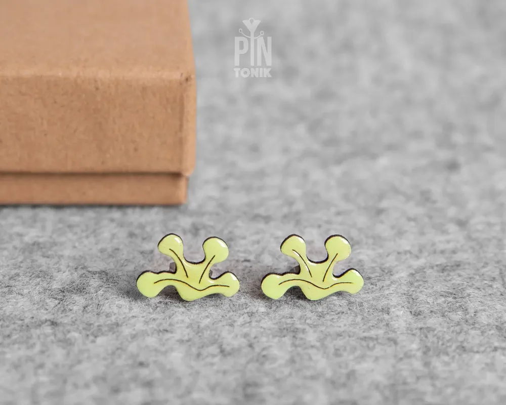 Bijoux - Boucles d'oreilles pattes de grenouille rigolotes - Boucles d'oreilles originales - Cadeau décalé pour ado ou meilleure amie - PINTONIK