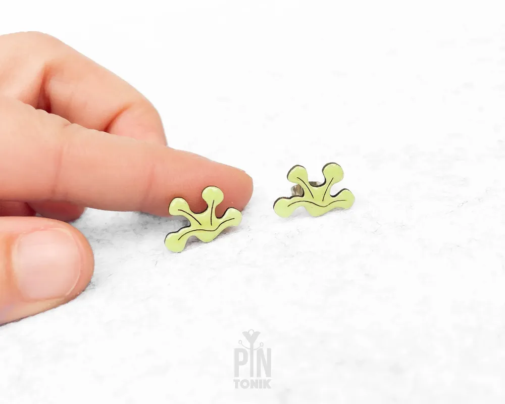 Bijoux - Boucles d'oreilles pattes de grenouille rigolotes - Boucles d'oreilles originales - Cadeau décalé pour ado ou meilleure amie - PINTONIK