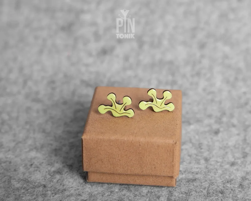 Bijoux - Boucles d'oreilles pattes de grenouille rigolotes - Boucles d'oreilles originales - Cadeau décalé pour ado ou meilleure amie - PINTONIK