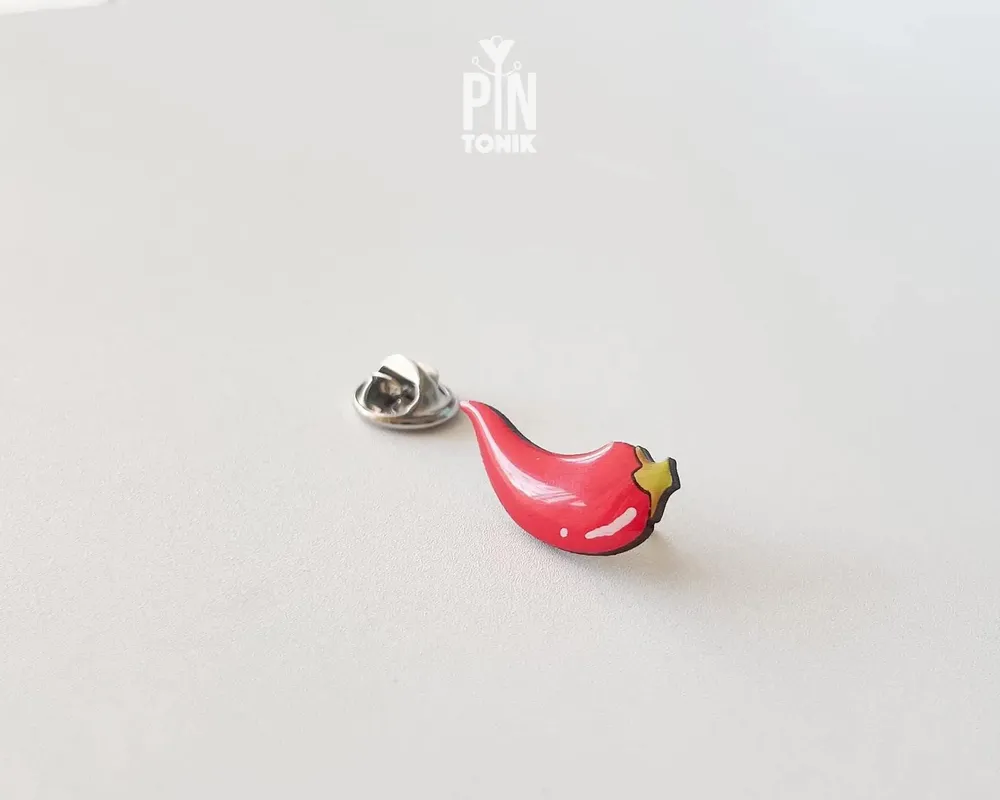 Bijoux - Pin's Piment rouge : Pin's amusant pour les gourmands - PINTONIK