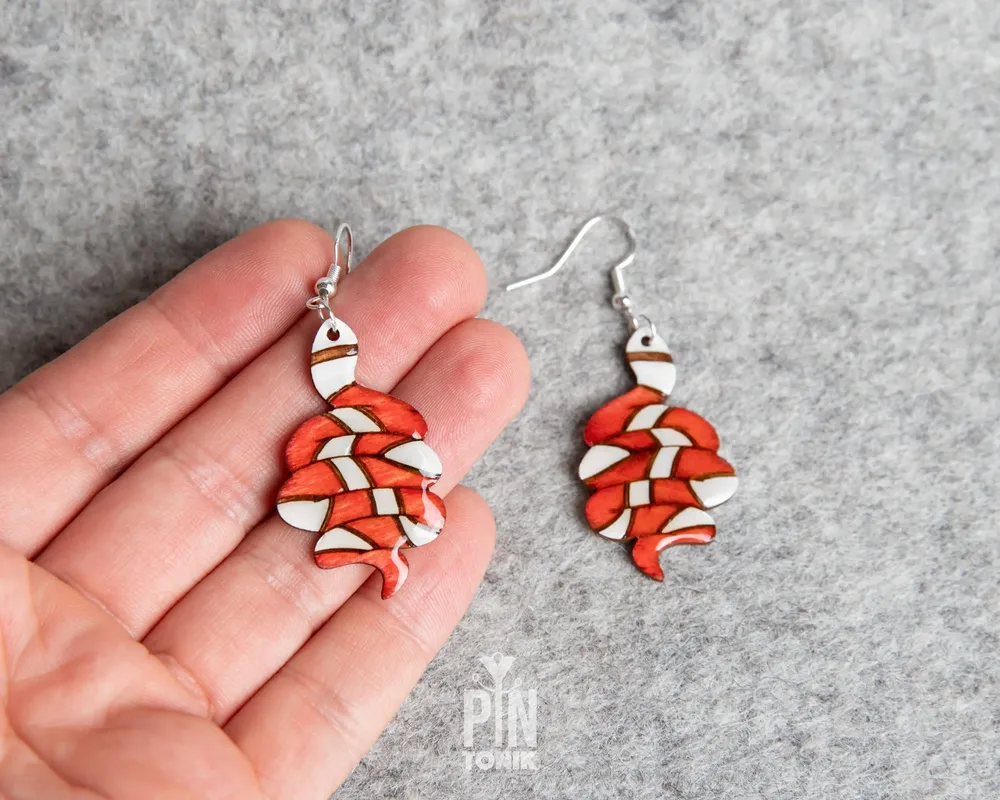 Jewelry - Mystical Snake Earrings - Witchy Serpent Statement Jewelry - Gothic Halloween Dangle Drop Earrings - PINTONIK