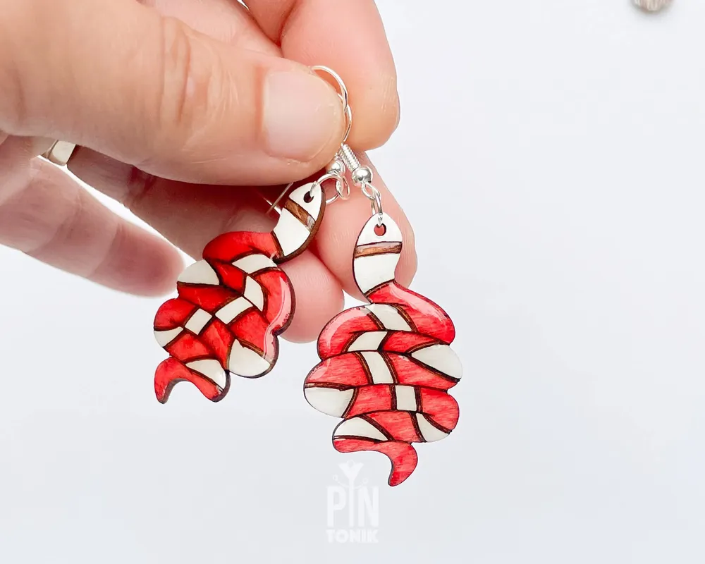 Jewelry - Mystical Snake Earrings - Witchy Serpent Statement Jewelry - Gothic Halloween Dangle Drop Earrings - PINTONIK