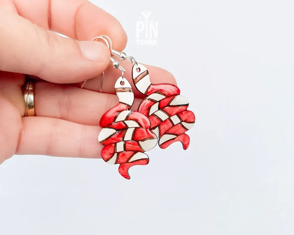 Jewelry - Mystical Snake Earrings - Witchy Serpent Statement Jewelry - Gothic Halloween Dangle Drop Earrings - PINTONIK