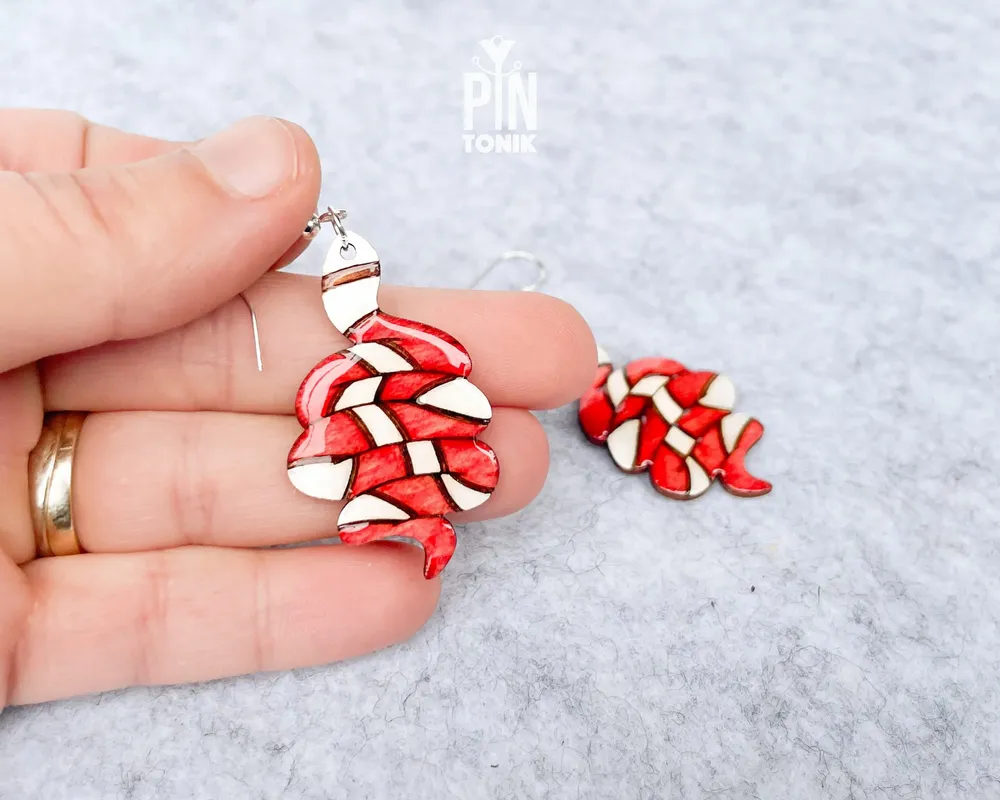 Jewelry - Mystical Snake Earrings - Witchy Serpent Statement Jewelry - Gothic Halloween Dangle Drop Earrings - PINTONIK