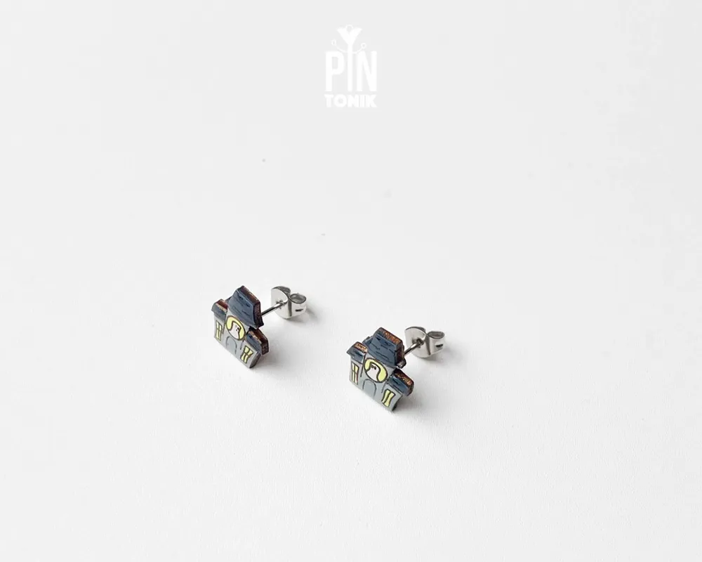 Jewelry - Haunted Mansion Stud Earrings - Spooky Halloween Jewelry - PINTONIK