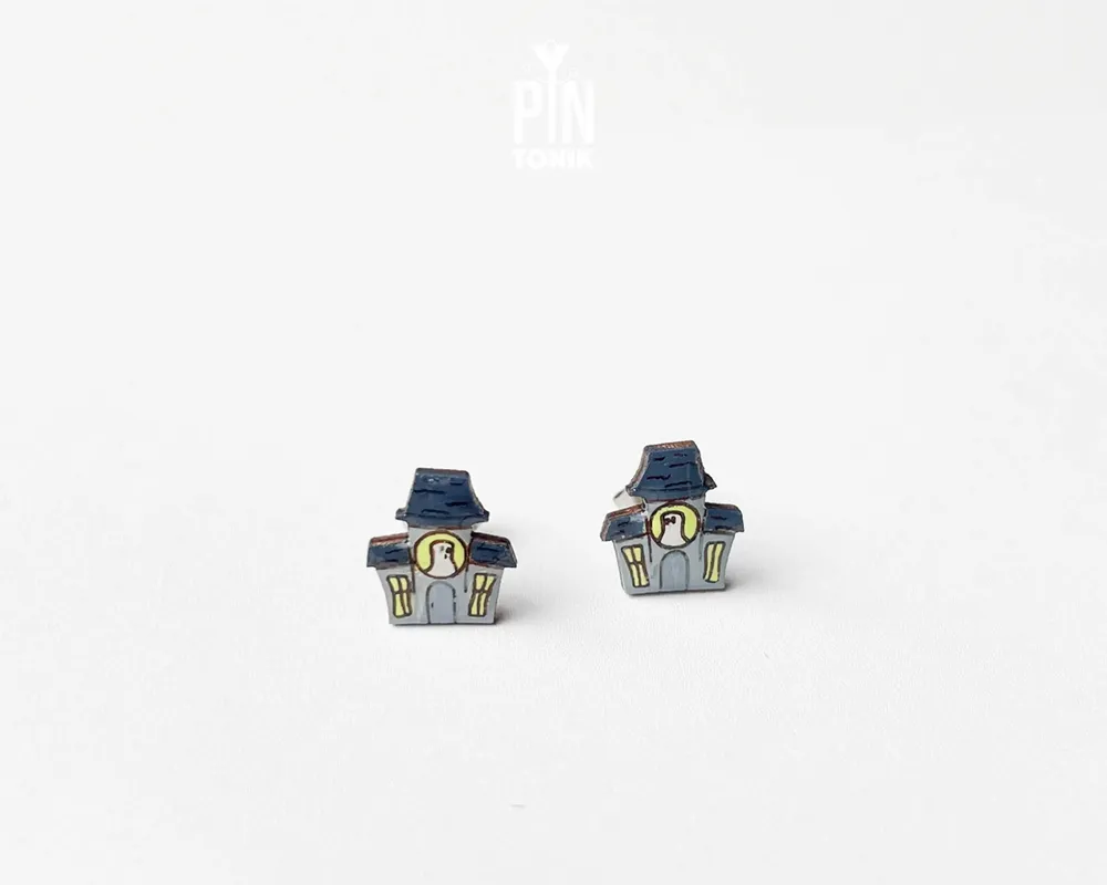 Jewelry - Haunted Mansion Stud Earrings - Spooky Halloween Jewelry - PINTONIK