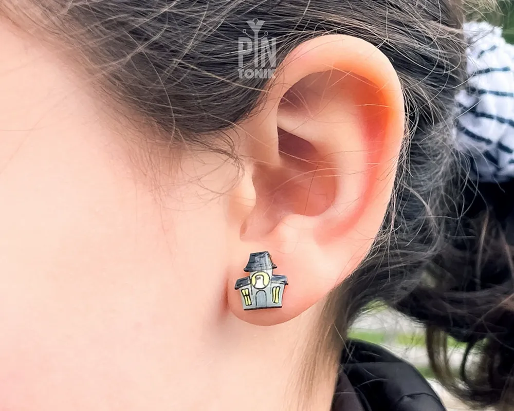 Jewelry - Haunted Mansion Stud Earrings - Spooky Halloween Jewelry - PINTONIK
