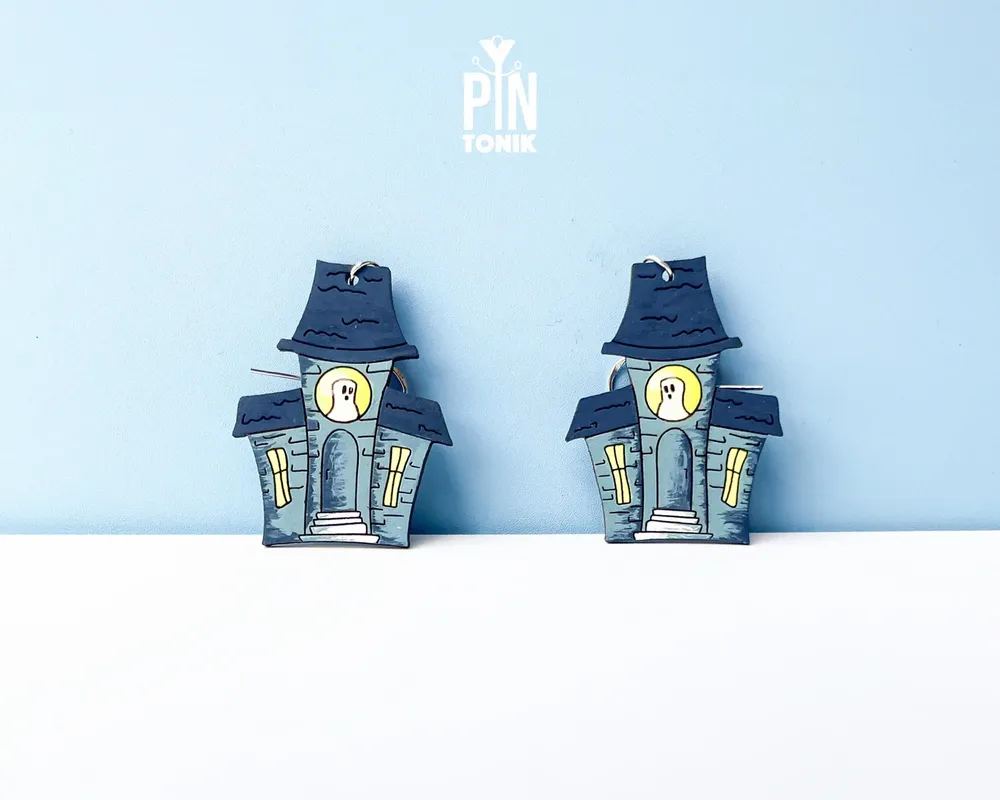 Jewelry - Haunted Mansion Ghost Earrings - Halloween Costumes Jewelry - Spooky Witch Earrings - PINTONIK