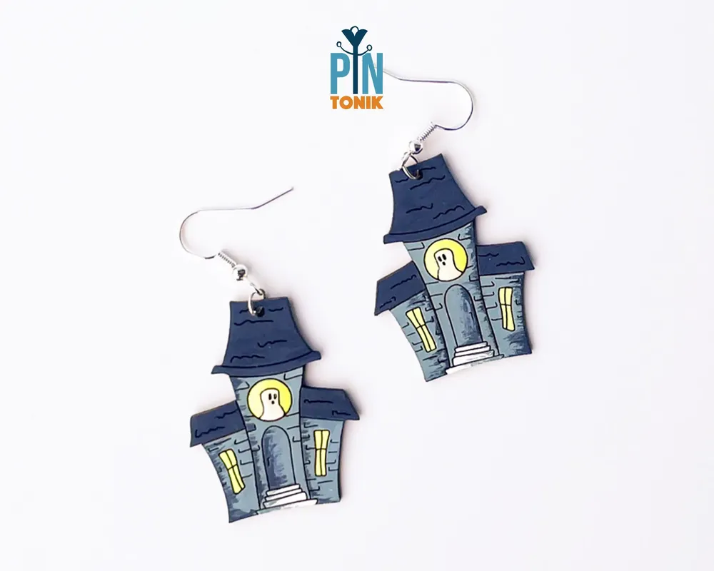 Jewelry - Haunted Mansion Ghost Earrings - Halloween Costumes Jewelry - Spooky Witch Earrings - PINTONIK