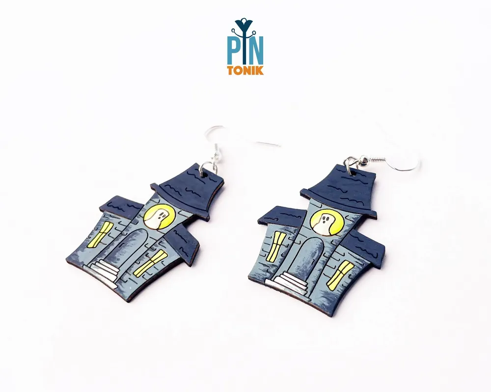 Jewelry - Haunted Mansion Ghost Earrings - Halloween Costumes Jewelry - Spooky Witch Earrings - PINTONIK