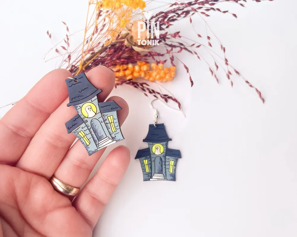 Jewelry - Haunted Mansion Ghost Earrings - Halloween Costumes Jewelry - Spooky Witch Earrings - PINTONIK