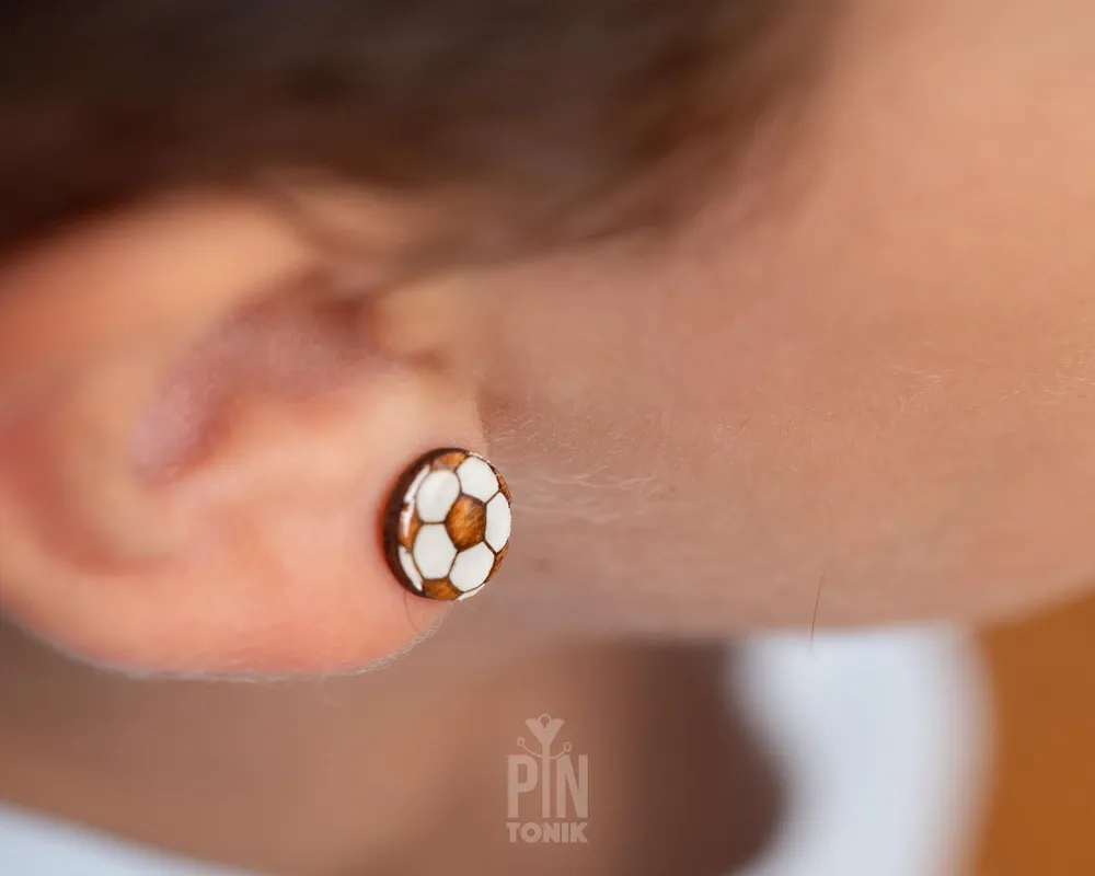 Jewelry - Soccer Mom Earrings, Fun Sports Stud Earrings - Gifts Soccer Girls, Coach or Football Sister - PINTONIK