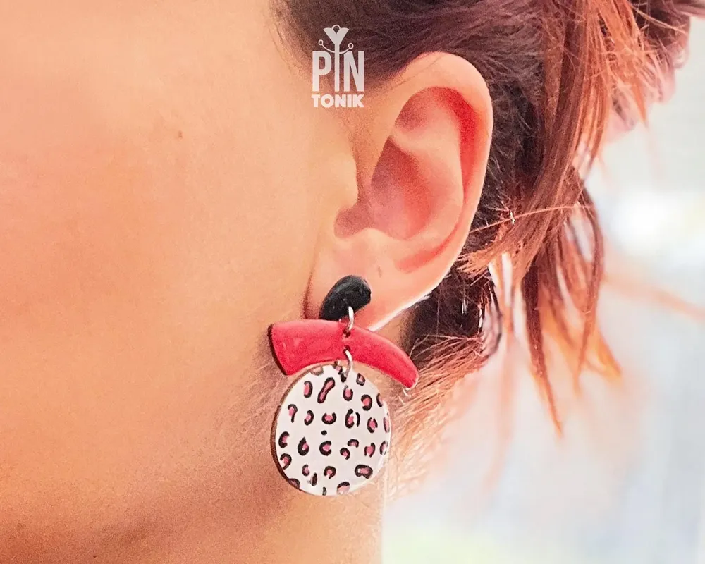 Jewelry - Leopard Print Dangle Earrings - Retro Chunky Jewelry - PINTONIK