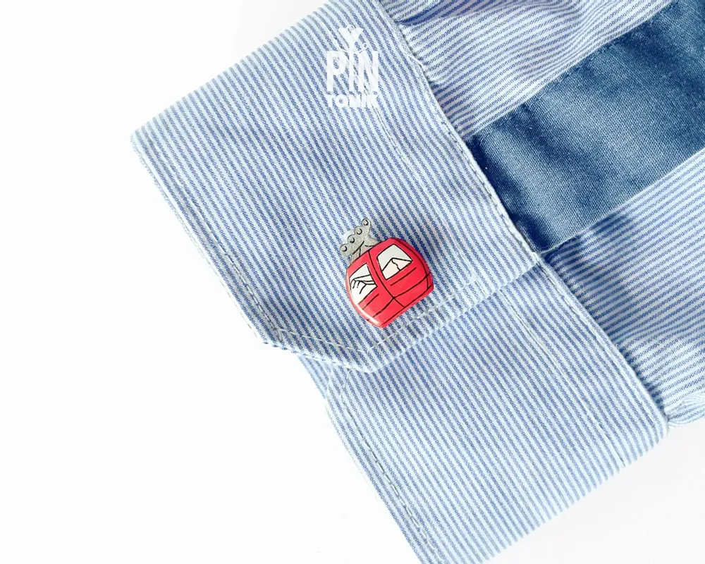 Jewelry - Ski Gondola Cufflinks - Fun Apres Ski Lift Snowboard Gifts - Winter Wedding Groom Cuff Links - PINTONIK