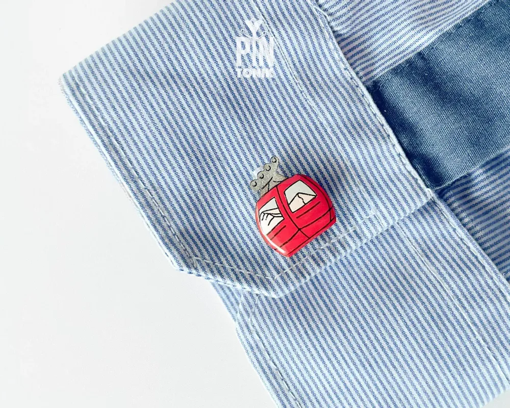 Jewelry - Ski Gondola Cufflinks - Fun Apres Ski Lift Snowboard Gifts - Winter Wedding Groom Cuff Links - PINTONIK