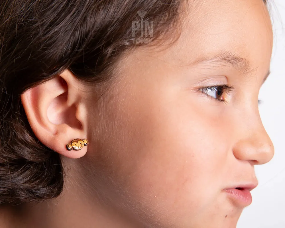 Bijoux - Boucles d'oreilles singe funky - Bijoux animaux originaux - Cadeaux insolites pour un 30e anniversaire ou à glisser dans une chaussette de Noël - PINTONIK