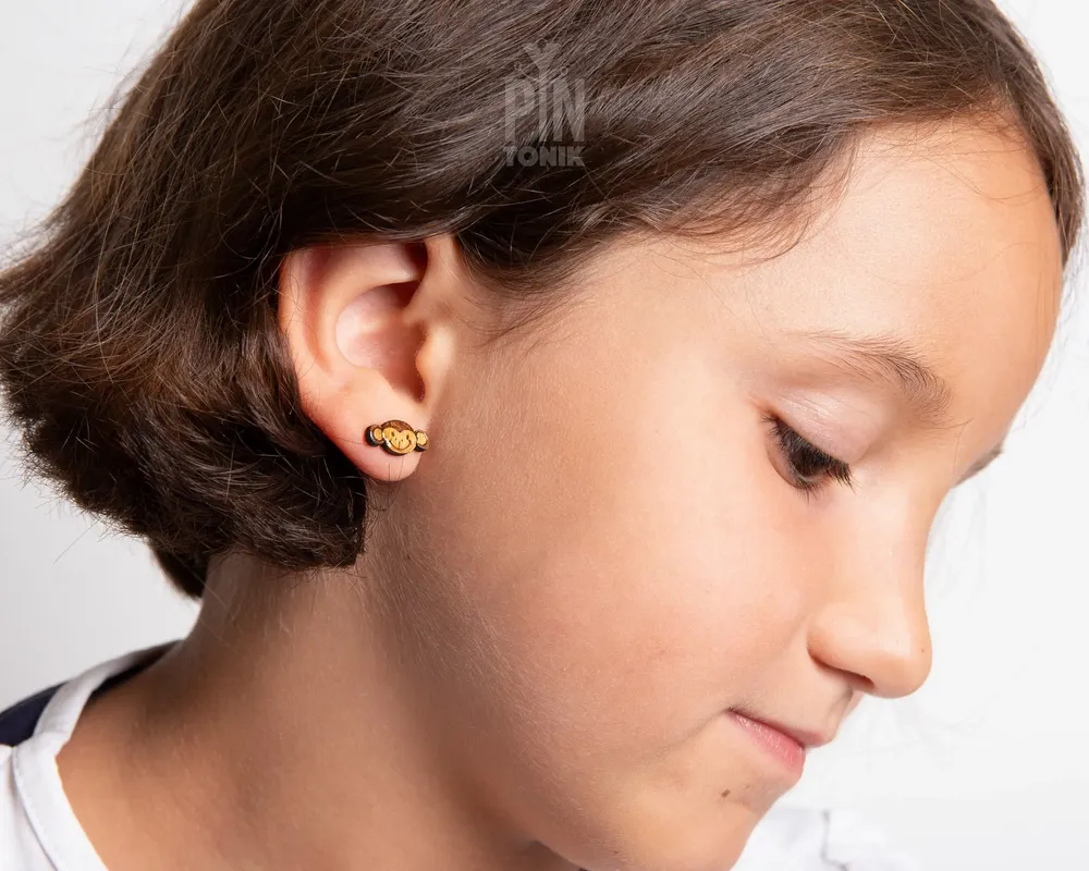 Bijoux - Boucles d'oreilles singe funky - Bijoux animaux originaux - Cadeaux insolites pour un 30e anniversaire ou à glisser dans une chaussette de Noël - PINTONIK