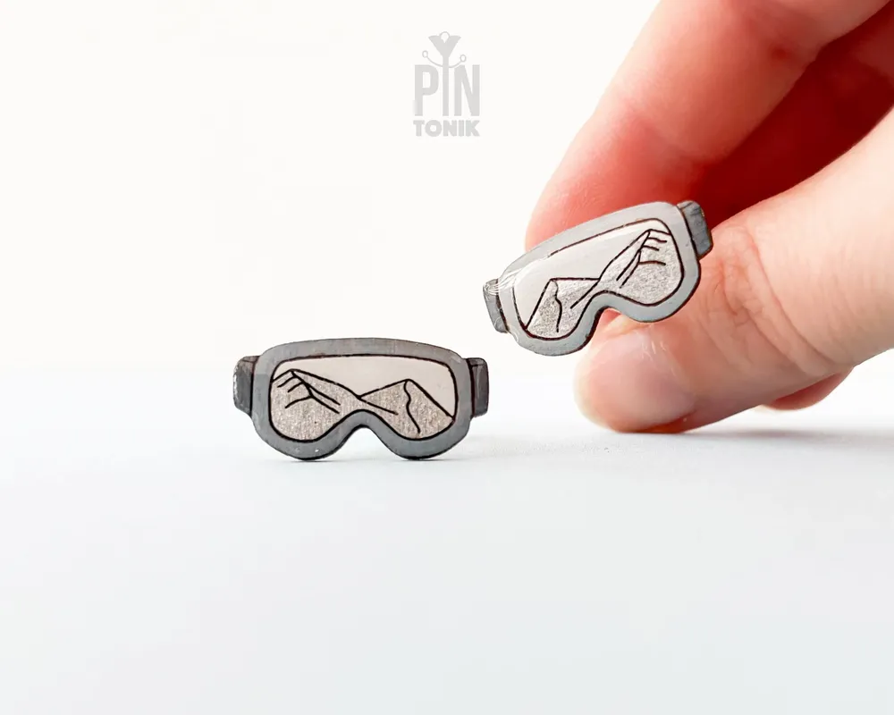 Bijoux - Boutons de manchette Masque de ski - Cadeaux de snowboard - Boutons de manchette pour marié lors d'un mariage d'hiver - PINTONIK