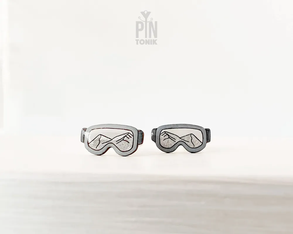 Bijoux - Boutons de manchette Masque de ski - Cadeaux de snowboard - Boutons de manchette pour marié lors d'un mariage d'hiver - PINTONIK
