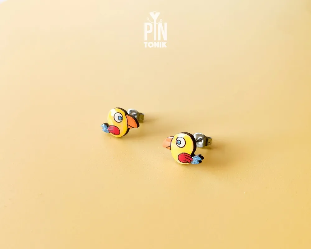 Bijoux - Boucles d'oreilles perroquet mignonnes - Bijoux oiseaux Quikry - Boucles d'oreilles originales - PINTONIK