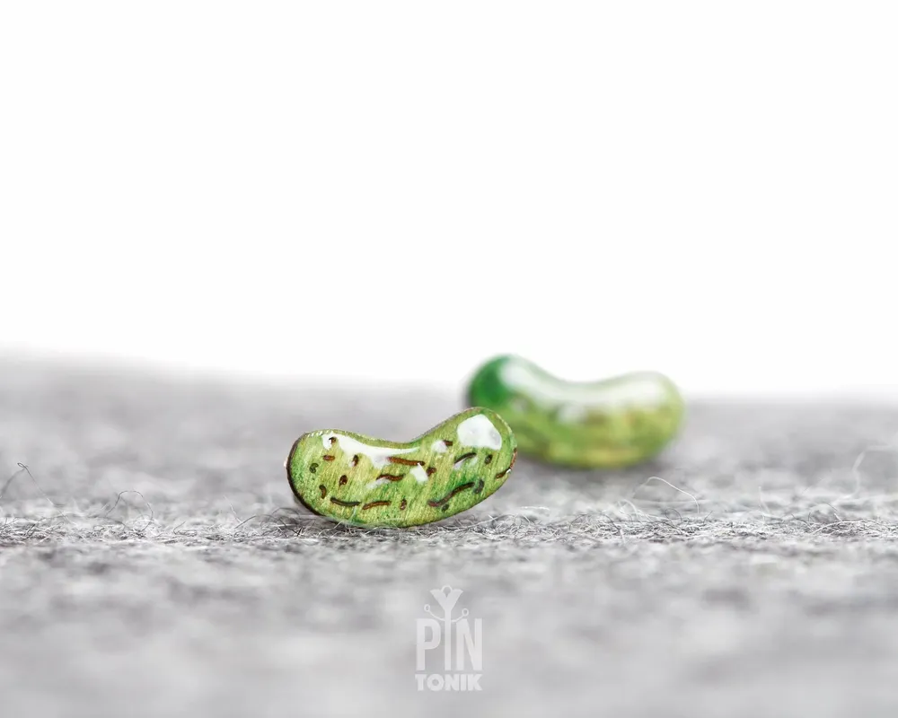 Jewelry - Pickle Jewelry - Pickles Stud Earrings - Funny Food Earrings - PINTONIK