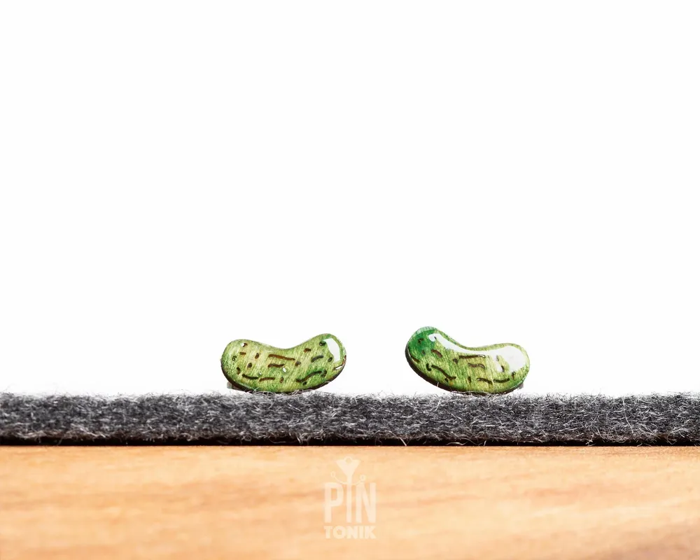 Jewelry - Pickle Jewelry - Pickles Stud Earrings - Funny Food Earrings - PINTONIK