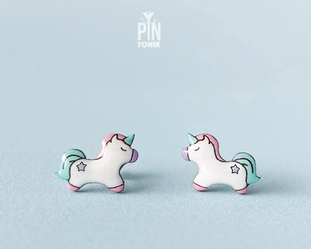 Bijoux - Boucles d'oreilles licorne - Accessoires de cosplay licorne pour Halloween - Bijoux d'oreilles délicats et fantaisistes - PINTONIK