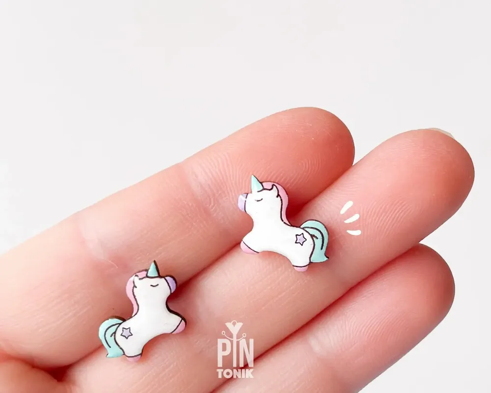 Bijoux - Boucles d'oreilles licorne - Accessoires de cosplay licorne pour Halloween - Bijoux d'oreilles délicats et fantaisistes - PINTONIK