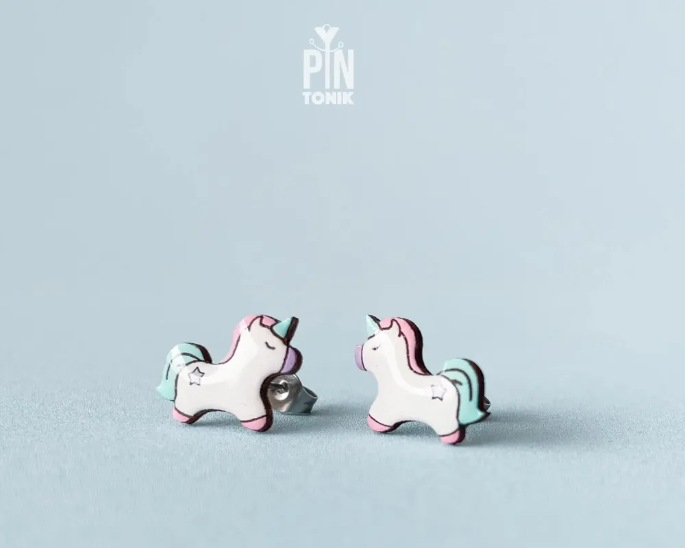 Bijoux - Boucles d'oreilles licorne - Accessoires de cosplay licorne pour Halloween - Bijoux d'oreilles délicats et fantaisistes - PINTONIK