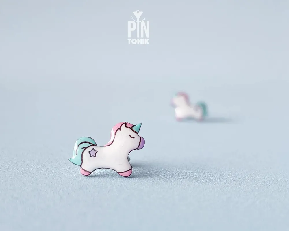 Bijoux - Boucles d'oreilles licorne - Accessoires de cosplay licorne pour Halloween - Bijoux d'oreilles délicats et fantaisistes - PINTONIK