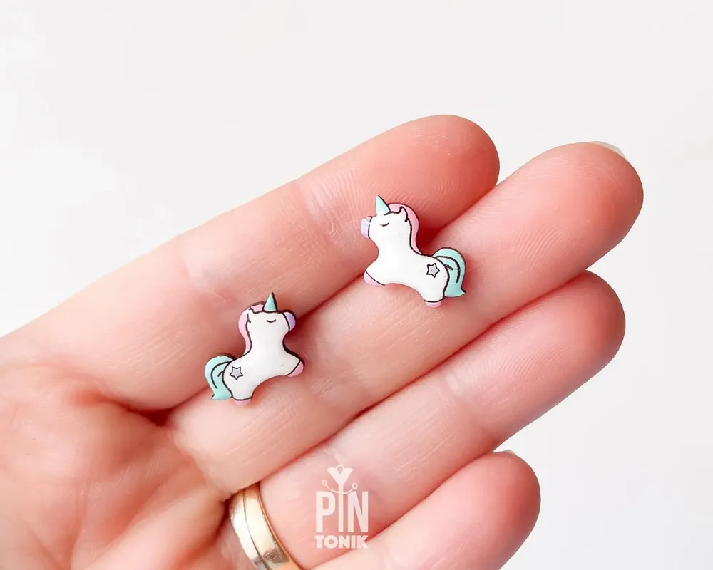 Bijoux - Boucles d'oreilles licorne - Accessoires de cosplay licorne pour Halloween - Bijoux d'oreilles délicats et fantaisistes - PINTONIK