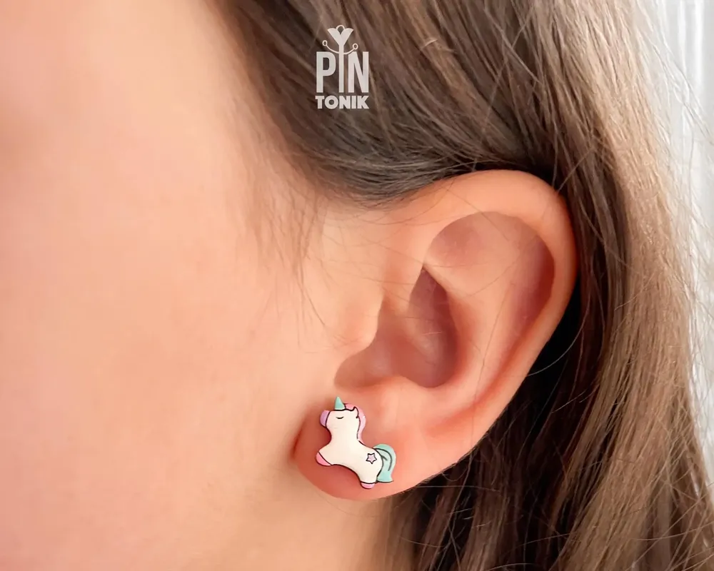 Bijoux - Boucles d'oreilles licorne - Accessoires de cosplay licorne pour Halloween - Bijoux d'oreilles délicats et fantaisistes - PINTONIK