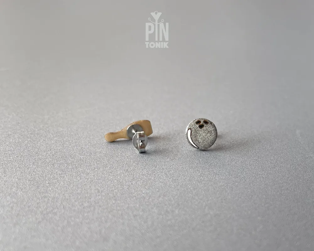 Bijoux - Boucles d'oreilles Bowling - Boule et quille dépareillées - Cadeau sportif - PINTONIK