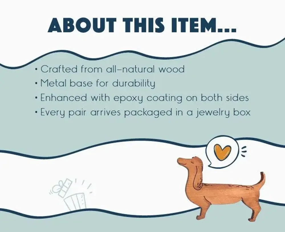 Bijoux - Boutons de manchette fantaisie en forme de mouette - Bois peint à la main et acier inoxydable - PINTONIK