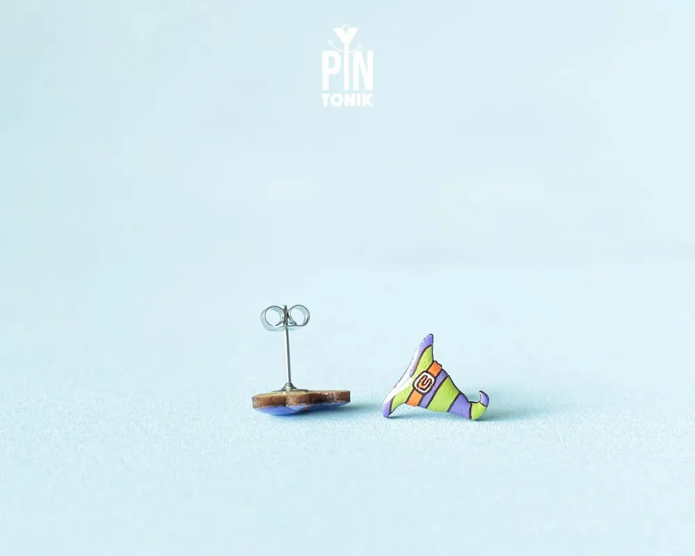 Bijoux - Boucles d'oreilles de sorcière - Accessoires de costume d'Halloween - Bijoux effrayants à offrir - Boucles d'oreilles assorties style sorcière - PINTONIK