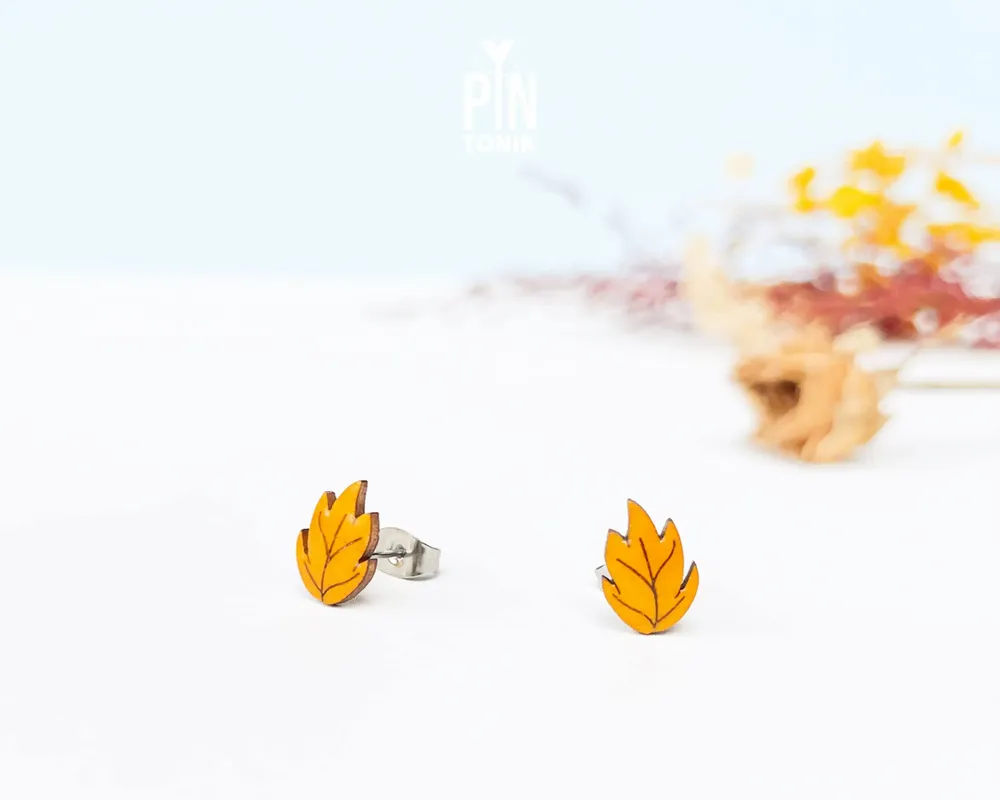 Bijoux - Boucles d'oreilles automnales - Boucles d'oreilles fantaisie à motif feuilles d'automne - Idée cadeau pour demoiselle d'honneur ou adolescente - PINTONIK