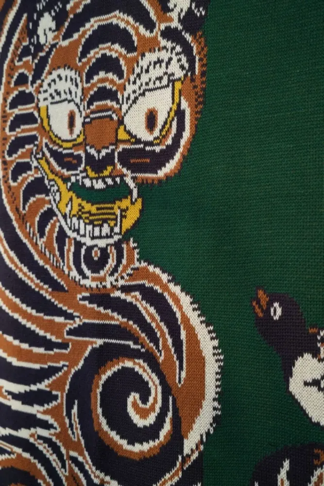 Throw blankets - Tiger and Magpie(Green) - BON`EE(LIVING ART BRAND)
