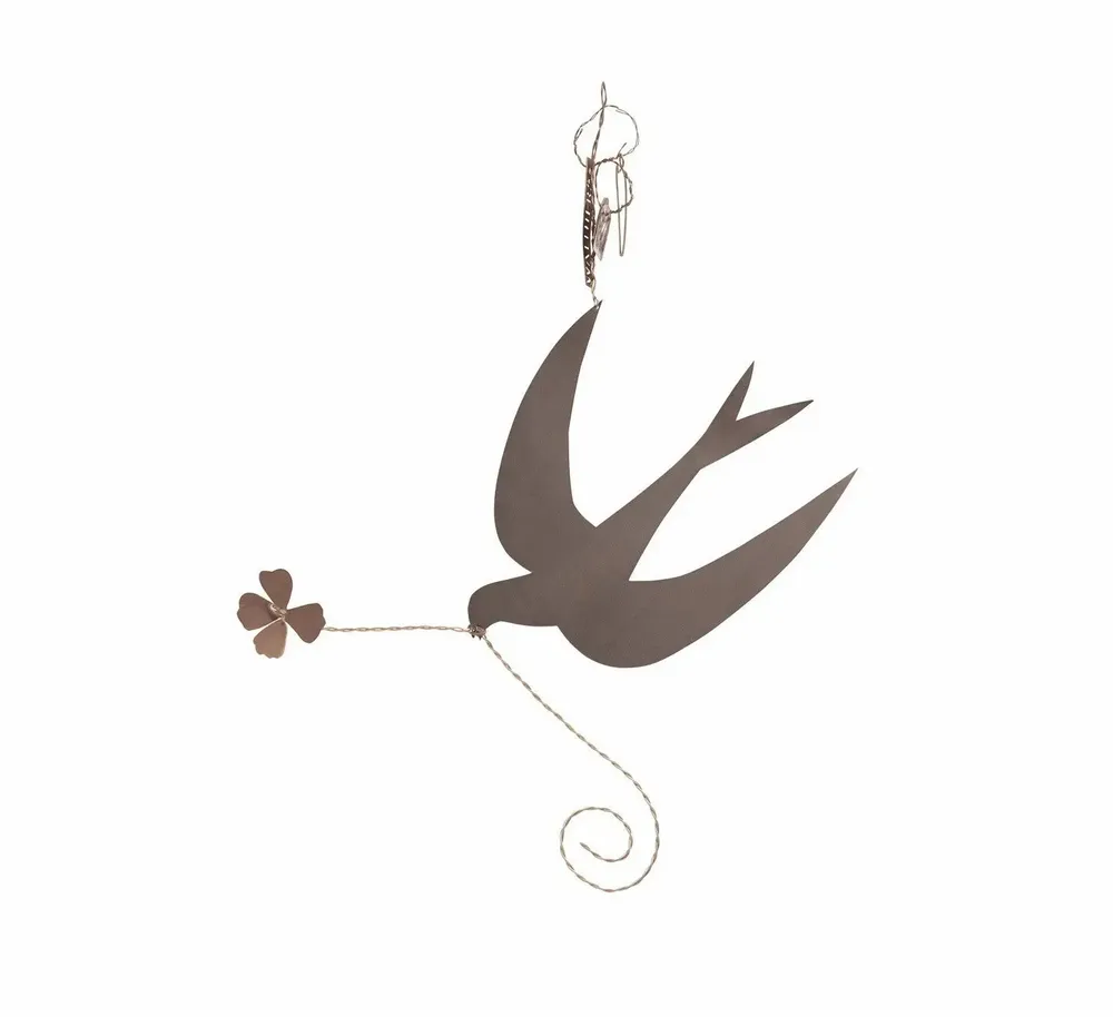Objets de décoration - Bonne chance, oiseau et trèfle - WALTHER & CO.