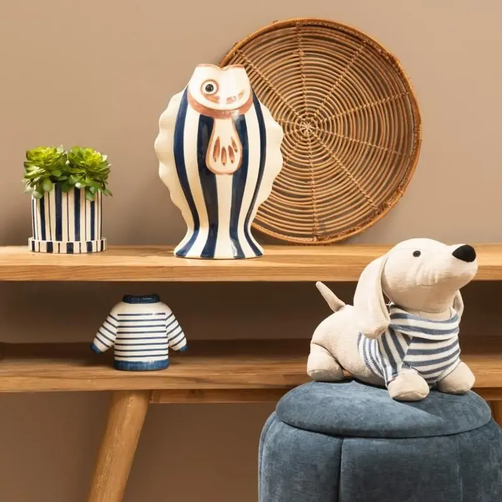 Vases - VASE POISSON BLEU MARINE - AMADEUS