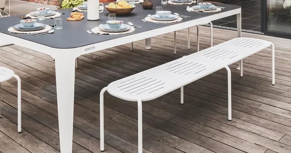 Bancs - Banc Hyphen 220 cm Blanc - CORNILLEAU