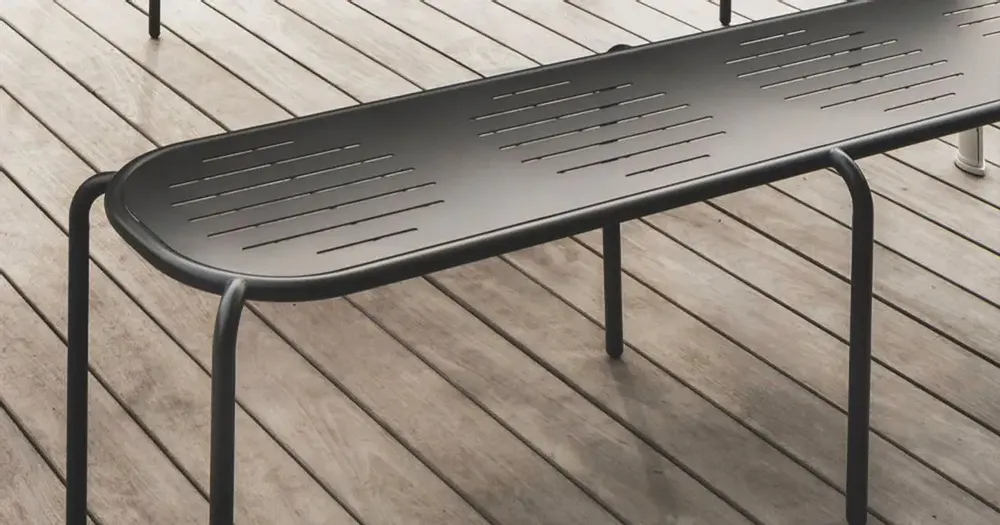 Benches - Hyphen Bench 180 cm Gray Black - CORNILLEAU