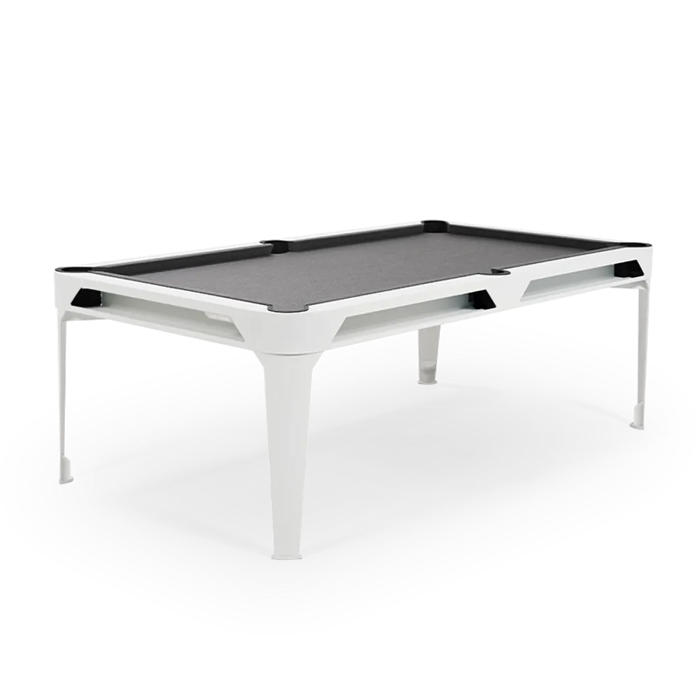 Lawn tables - Hyphen Outdoor Pool Table - White / Dark Grey Cloth - CORNILLEAU