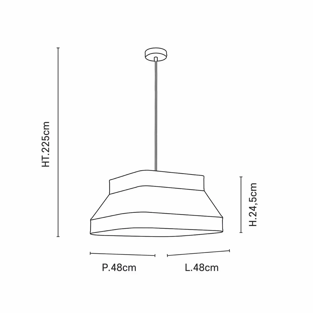 Hanging lights - SQUARE suspension 1L - MARKET SET
