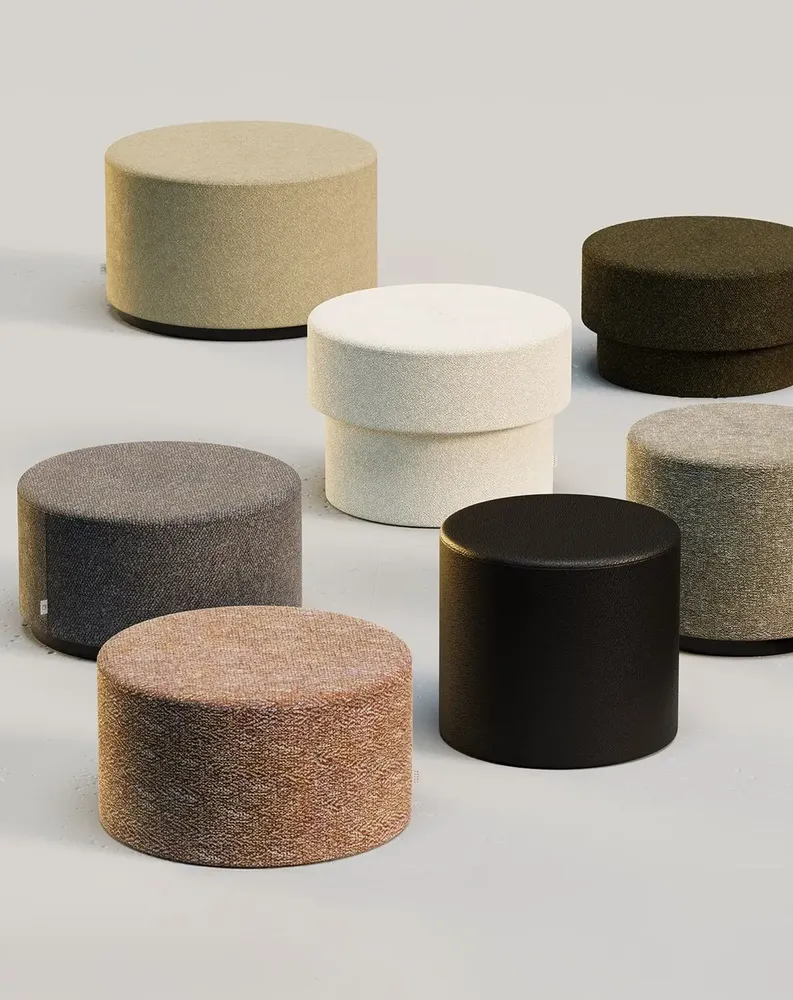 Tabourets - Pouf bas BAS PU1N - UPPER HALF