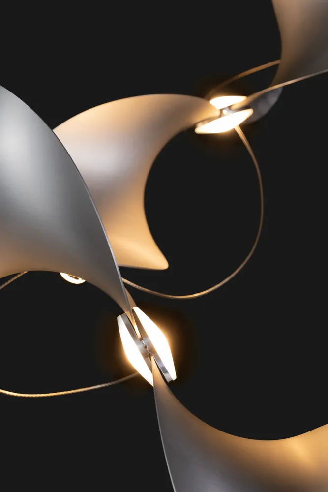 Hanging lights - Dune 8 Cluster – Modular Sculptural Architectural Chandelier Luminaire - MOSS OBJECTS